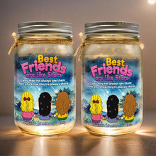 Load image into Gallery viewer, Personalized Best Friends Mason Jar Light Drink Jar PopCulturePrints

