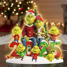 Load image into Gallery viewer, Naughty Green Monsters: Personalized Acrylic Light Box – A Unique Gift for Family and Friends! Light Box PopCulturePrints
