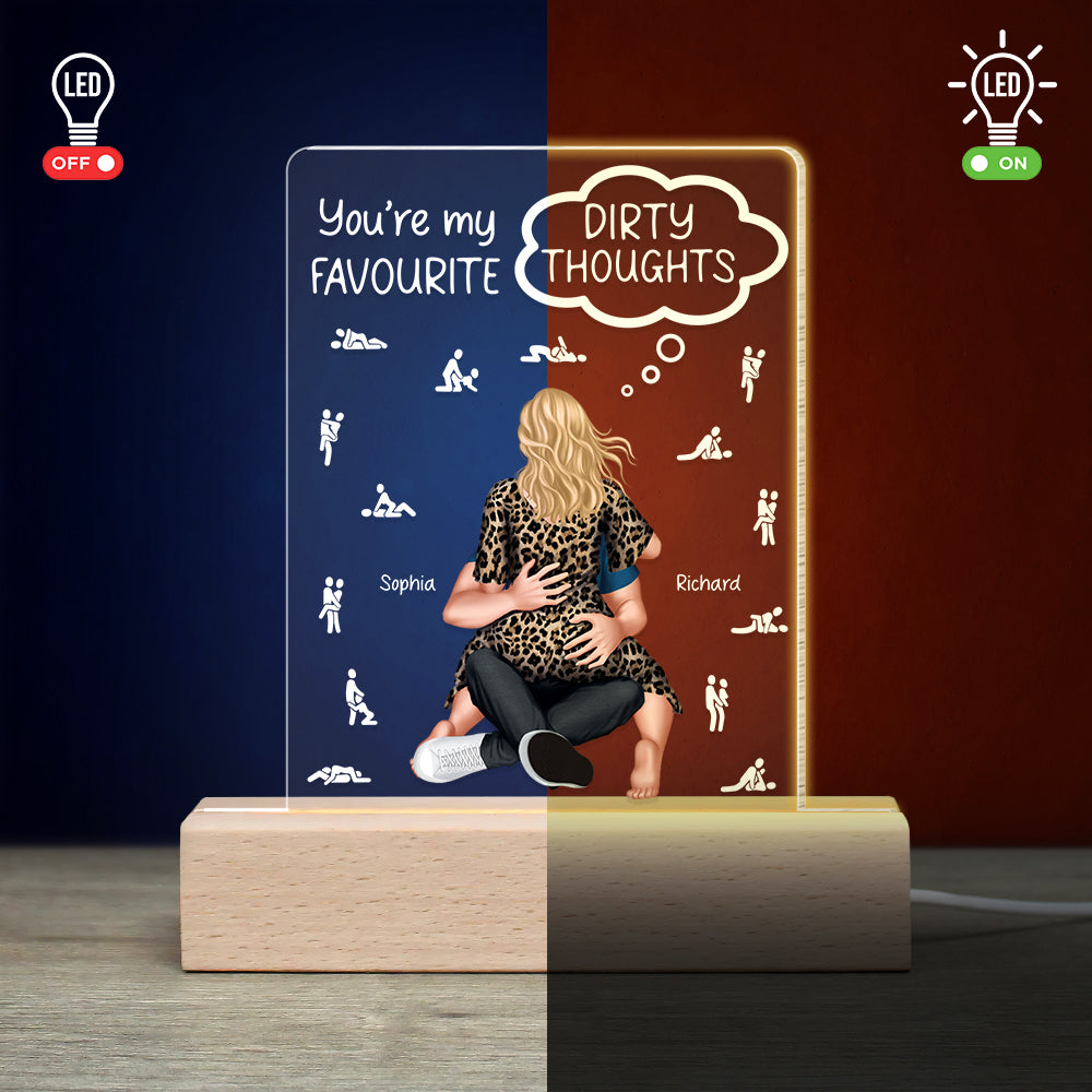 Personalized 3D LED Light - You're My Favorite Gift for Couples Led Night Light PopCulturePrints