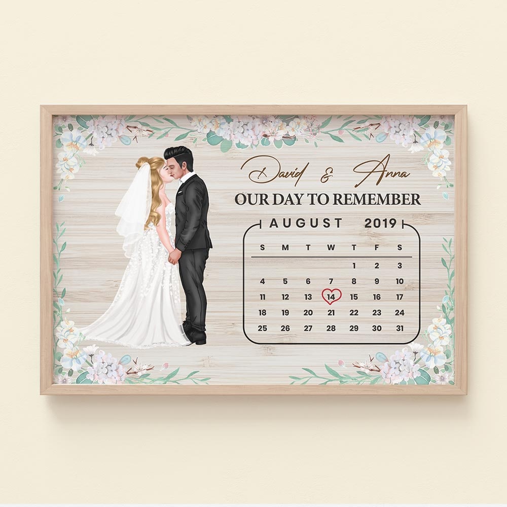 Personalized Couple Canvas Print - Our Unique Day To Remember Poster & Canvas PopCulturePrints