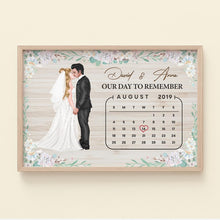 Load image into Gallery viewer, Personalized Couple Canvas Print - Our Unique Day To Remember Poster &amp; Canvas PopCulturePrints
