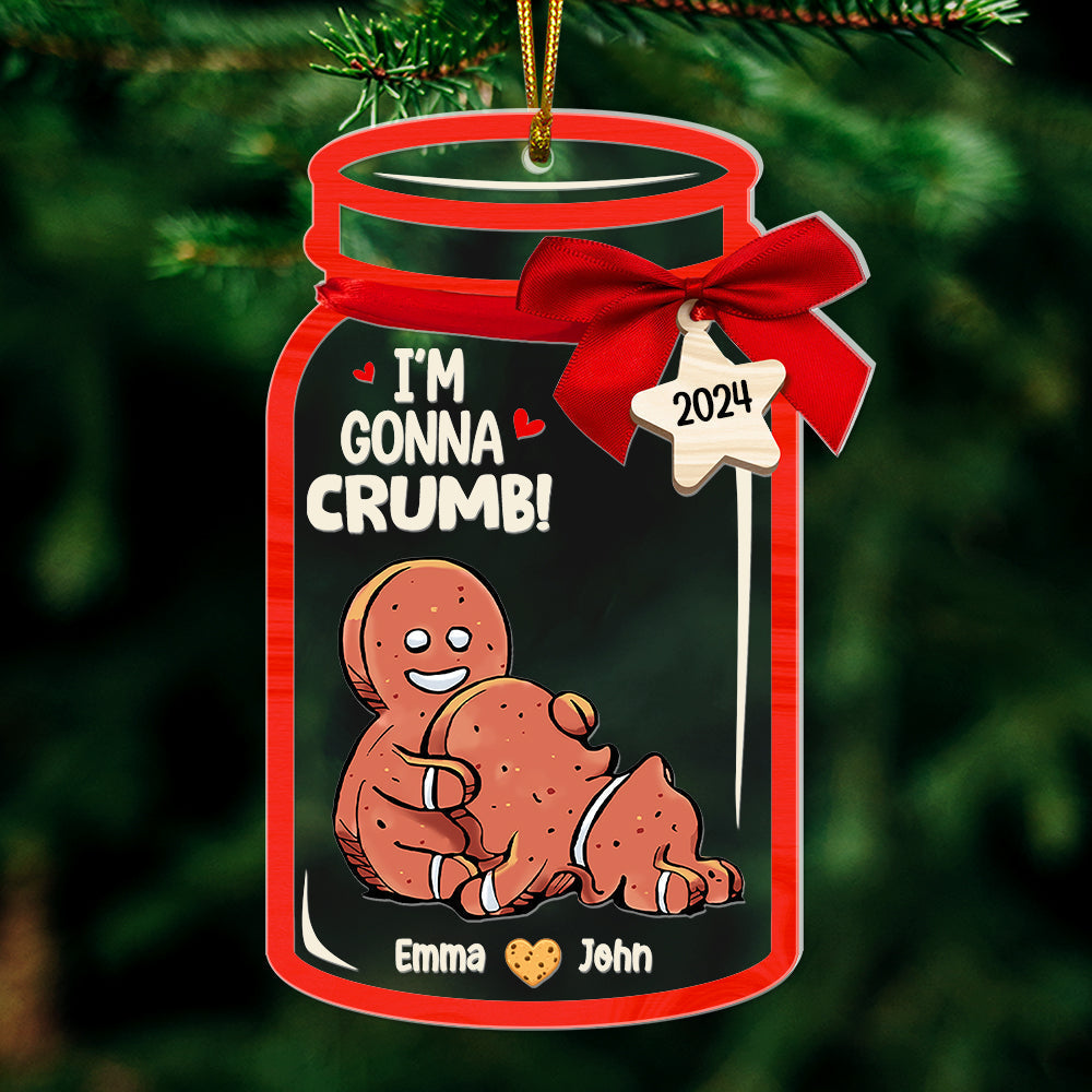 Personalized Gingerbread Couple Ornament - Fun Christmas Keepsake | Valentine's Day Gifts Ornament PopCulturePrints