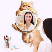 Load image into Gallery viewer, Adorable Cat-Themed Mirror - Personalized Gift for Cat Lovers Mirror PopCulturePrints
