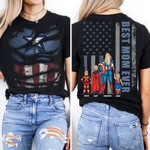 Load image into Gallery viewer, Best Mom Ever Shirt - Personalized Superhero Gift for Moms and Grandmas Shirts PopCulturePrints
