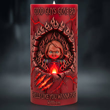 Load image into Gallery viewer, &quot;Good Guys Gone Bad&quot; - Personalized LED Candle for Horror Fans Led Candle PopCulturePrints
