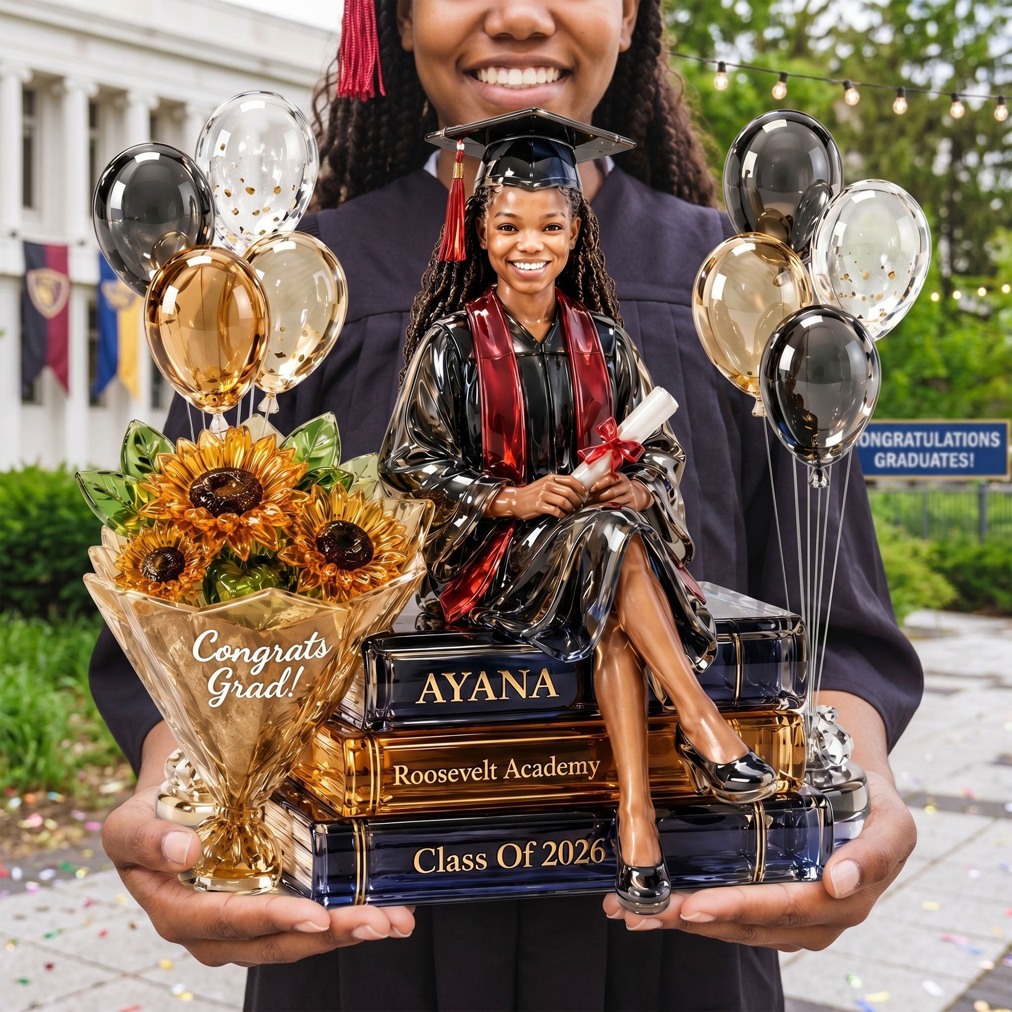 Celebrate Success with Personalized Graduation Memory Acrylic Plaque - Custom Photo Gift for Graduates Shaped Plaques PopCulturePrints