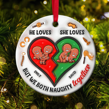 Load image into Gallery viewer, Personalized Couple Ornament - Cute Inflated Heart Design | Valentine&#39;s Day Gifts Ornament PopCulturePrints
