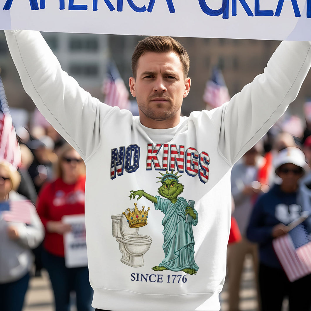 “No Kings, Just Fun!” - Funny Green Monster Shirt - Customizable Gift for Everyone Shirts PopCulturePrints