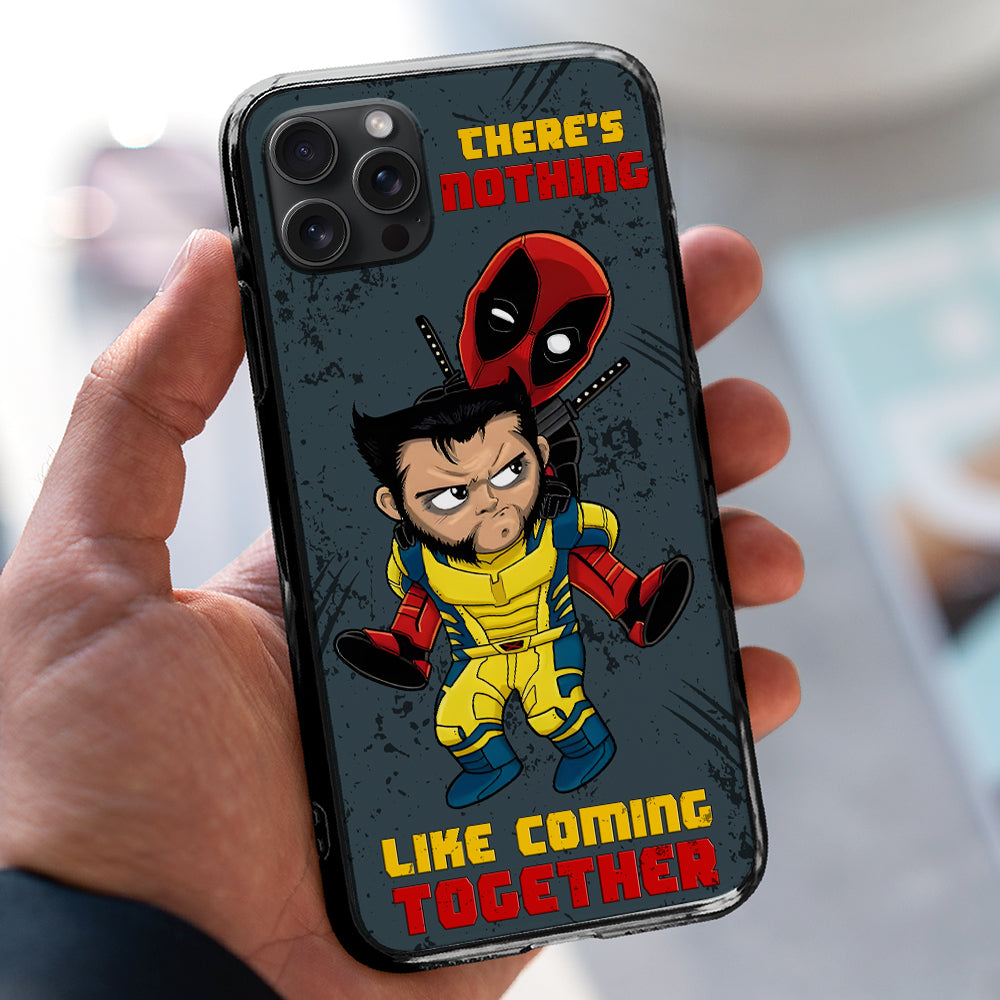 Funny Wolverine and Deadpool Phone Case