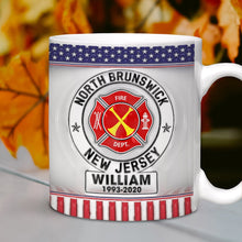 Load image into Gallery viewer, Personalized Firefighter Rank Badge Mug - Customizable Gift Coffee Mug PopCulturePrints
