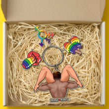 Load image into Gallery viewer, Personalized LGBT Couple Keychain - Unique Custom Gift Keychains PopCulturePrints
