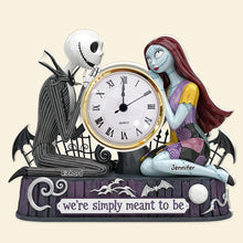 Load image into Gallery viewer, Spooky Couple Desk Clock Plaque - Personalized Gift for Couples Who Love Halloween Clock Plaques PopCulturePrints
