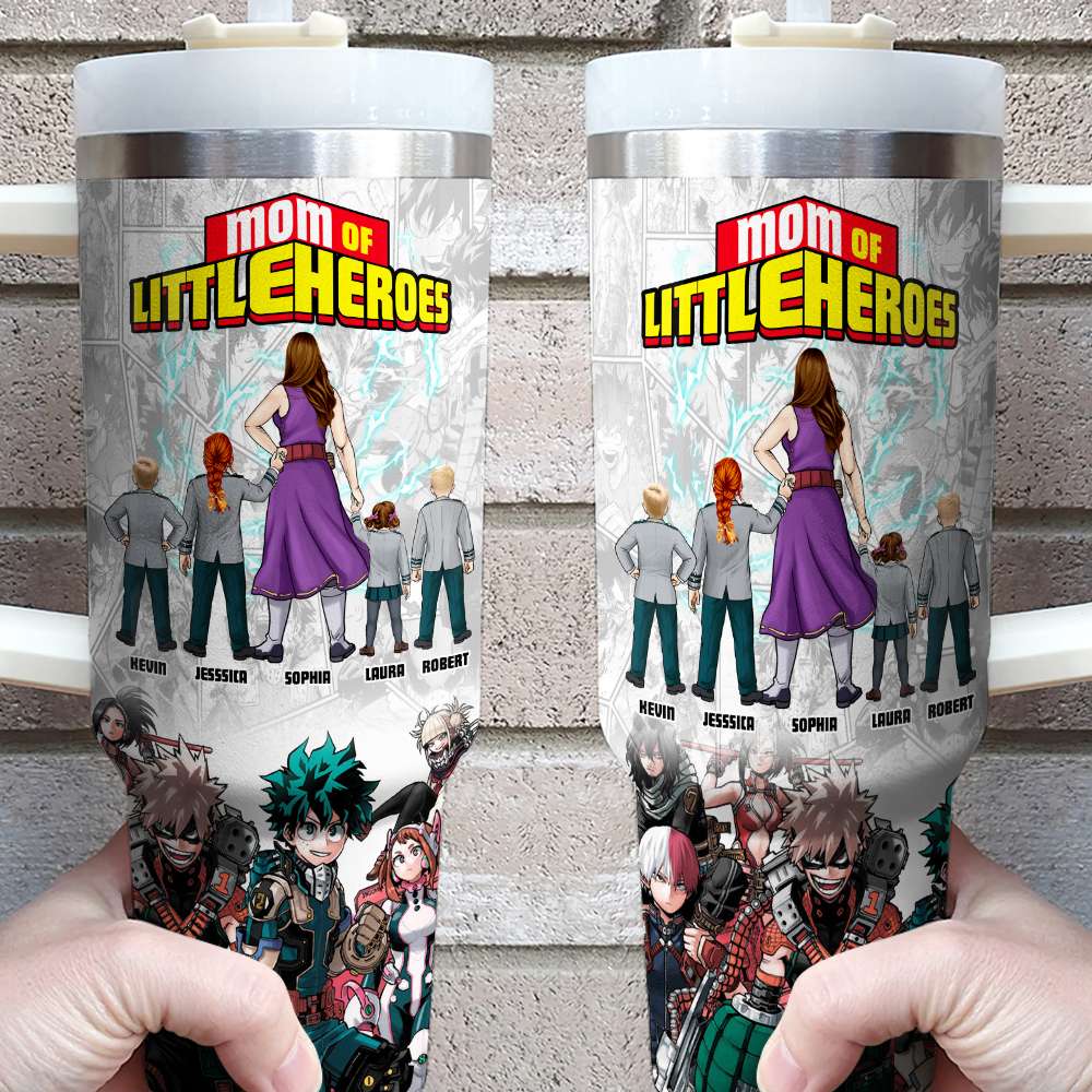 Custom 'Mom of Little Heroes' Anime Tumbler Tumbler Cup PopCulturePrints