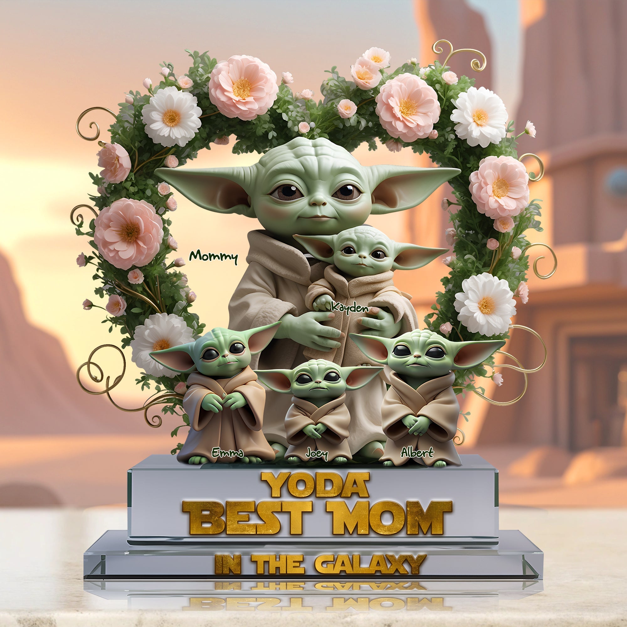 “Best Mom In The Galaxy” - Personalized Gift For Mom | Custom Acrylic Plaque | Gift for Mom, Grandma & More Shaped Plaques PopCulturePrints