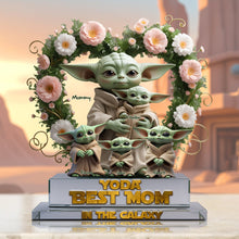 Load image into Gallery viewer, “Best Mom In The Galaxy” - Personalized Gift For Mom | Custom Acrylic Plaque | Gift for Mom, Grandma &amp; More Shaped Plaques PopCulturePrints
