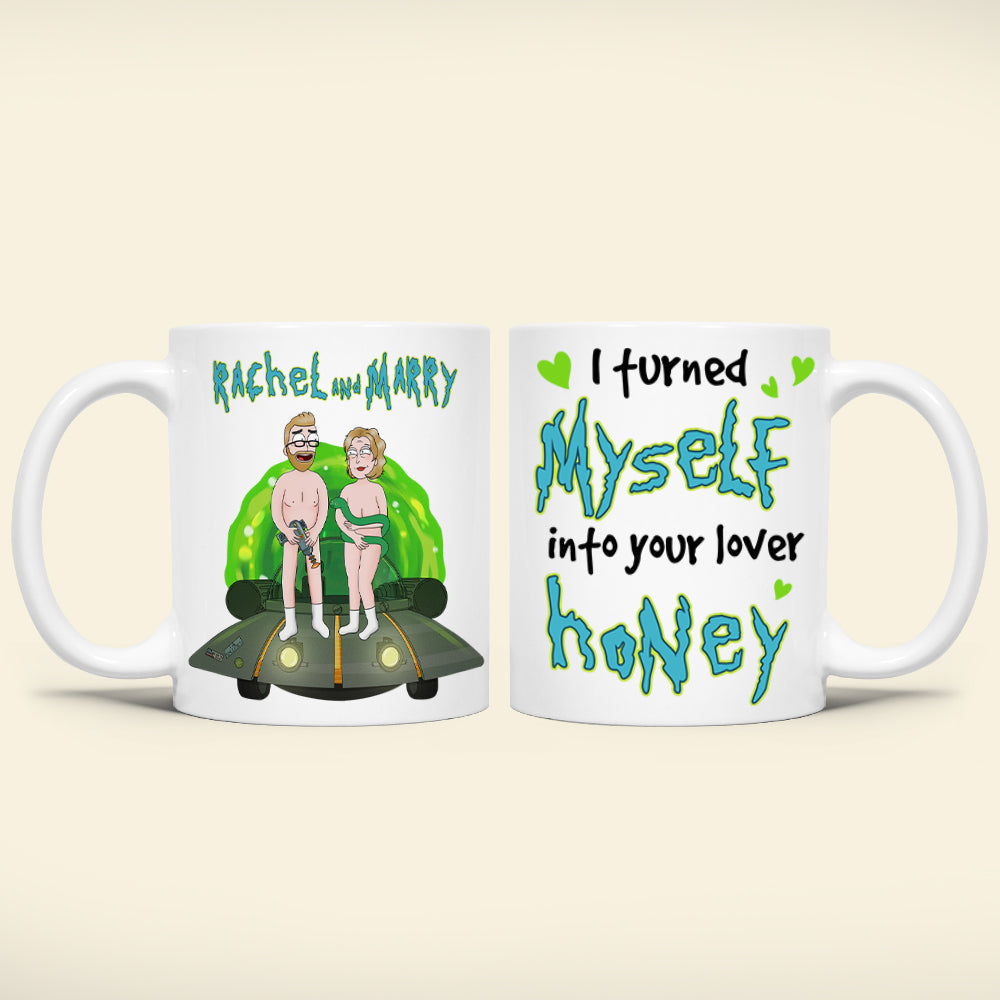 Naughty Couple UFO Coffee Mug - Personalized Gift for Valentine's Day Gifts Coffee Mug PopCulturePrints