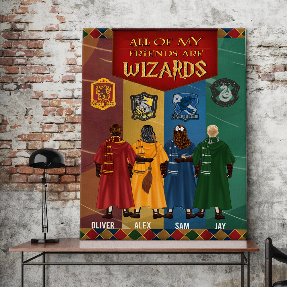 Personalized Wizard Friend Poster - All of My Friends Are Wizards