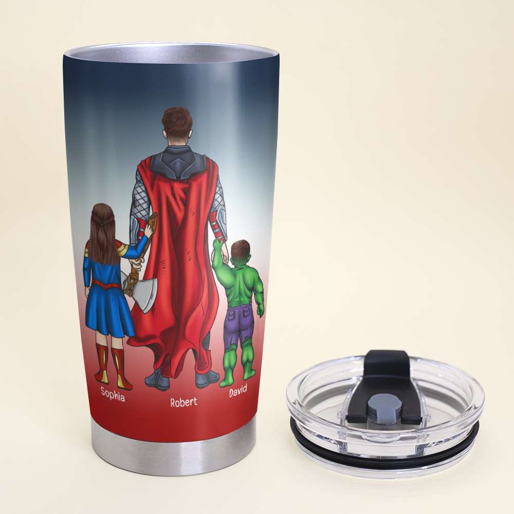 Marvelous Father Personalized Superhero Coffee Mug Tumbler Cup PopCulturePrints