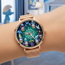 Load image into Gallery viewer, Time for Adventure: Blue Forest Characters Quartz Watch - Personalized Gift for Cartoon Fans Quartz Watch PopCulturePrints
