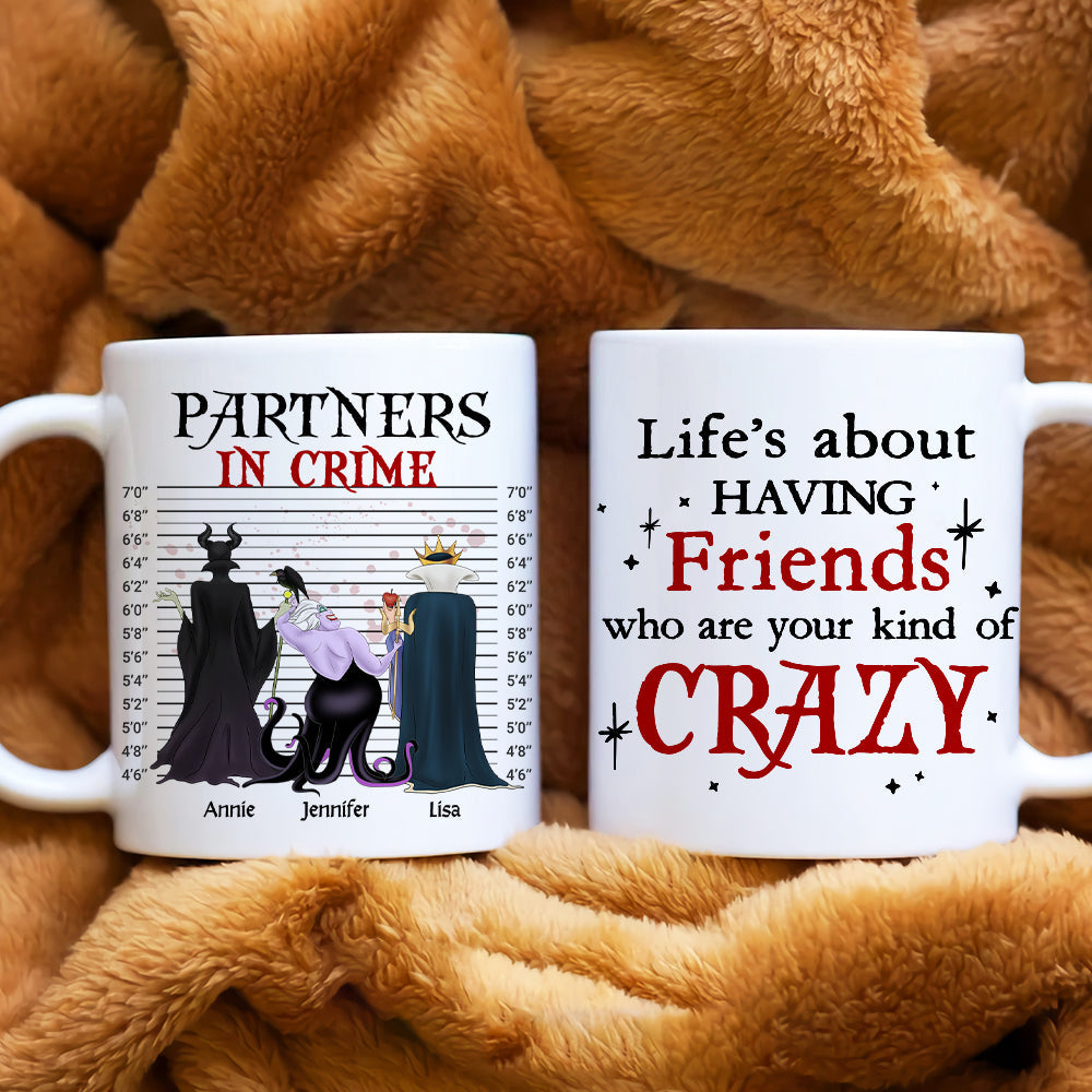 Partners in Crime Personalized Mug - Villain Friends Edition Coffee Mug PopCulturePrints