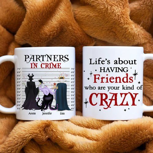 Partners in Crime Personalized Mug - Villain Friends Edition Coffee Mug PopCulturePrints