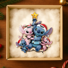 Load image into Gallery viewer, Celebrate Family Love with Our Fun Mischievous Alien Family Christmas Ornament - Personalize Your Gift! Ornament PopCulturePrints
