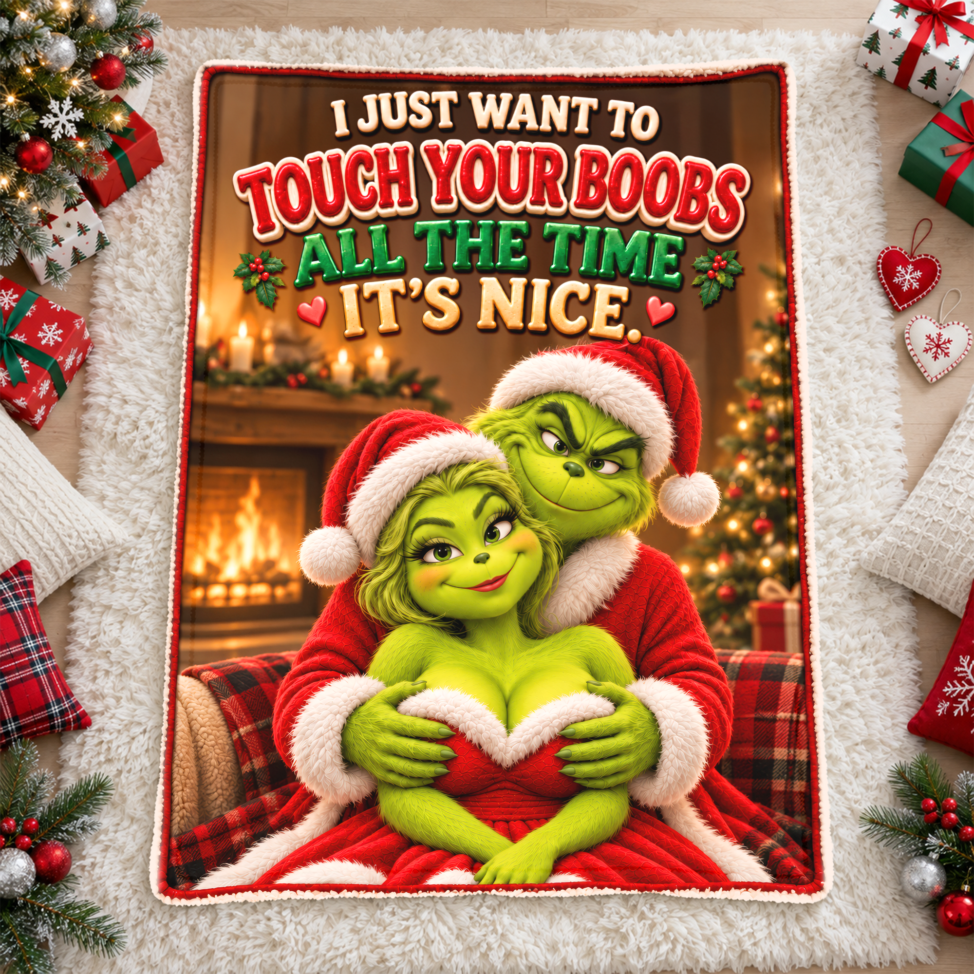Funny Mischief Couples Blanket - Personalized Christmas Gifts For Couples 06naqn101026 Blanket PopCulturePrints