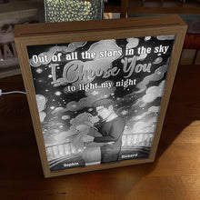 Load image into Gallery viewer, Personalized Starry Night Light Frame for Couples Light Picture Frame PopCulturePrints
