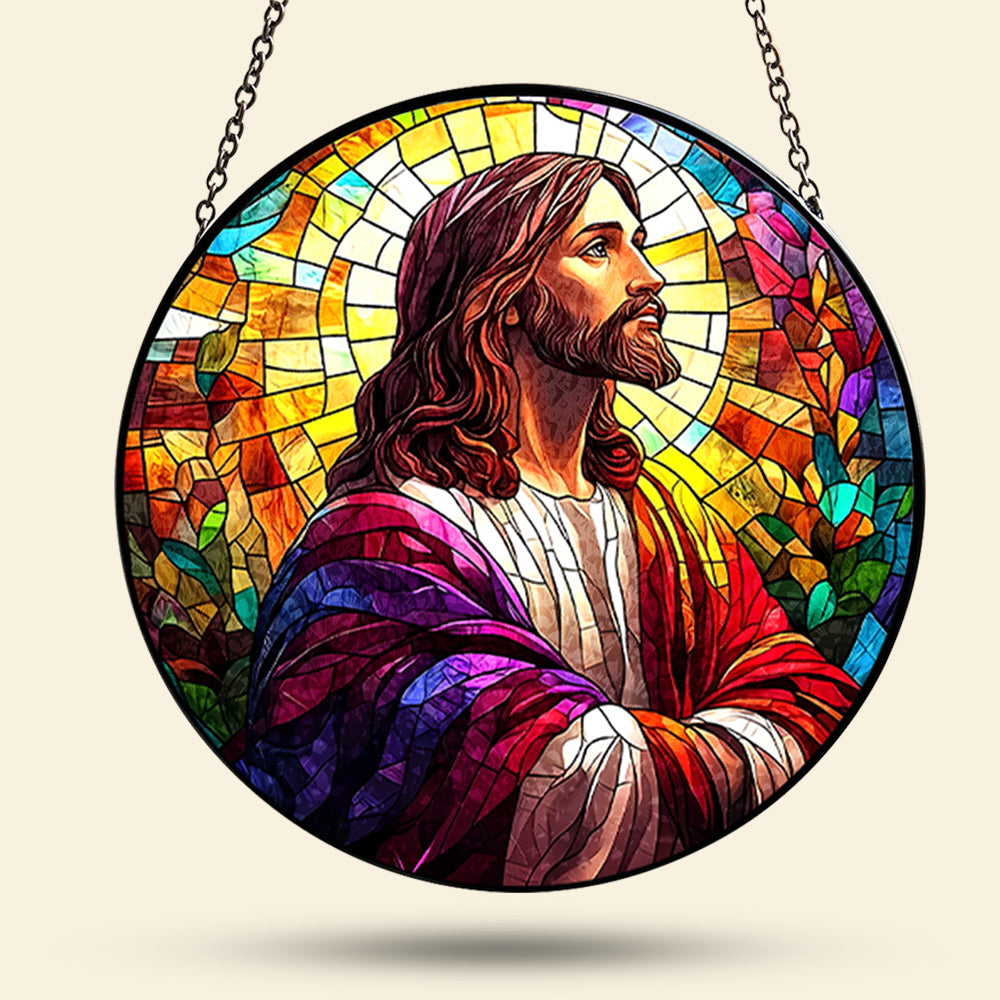 Personalized Stained Glass Art for Jesus Lovers - Easter Day Gift Ornament PopCulturePrints