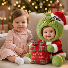 Load image into Gallery viewer, Baby First Christmas Lovely Mischief Pillow - Custom Photo Christmas Gifts For Kids 02pgtn141026 Pillow PopCulturePrints
