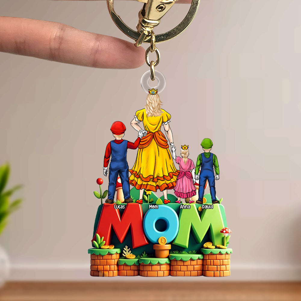 “Celebrate Your Super Mom!” - Personalized Mushroom Mom Keychain for All Amazing Moms Keychains PopCulturePrints