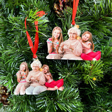 Load image into Gallery viewer, Personalized Knitting Photo Ornament for Family
