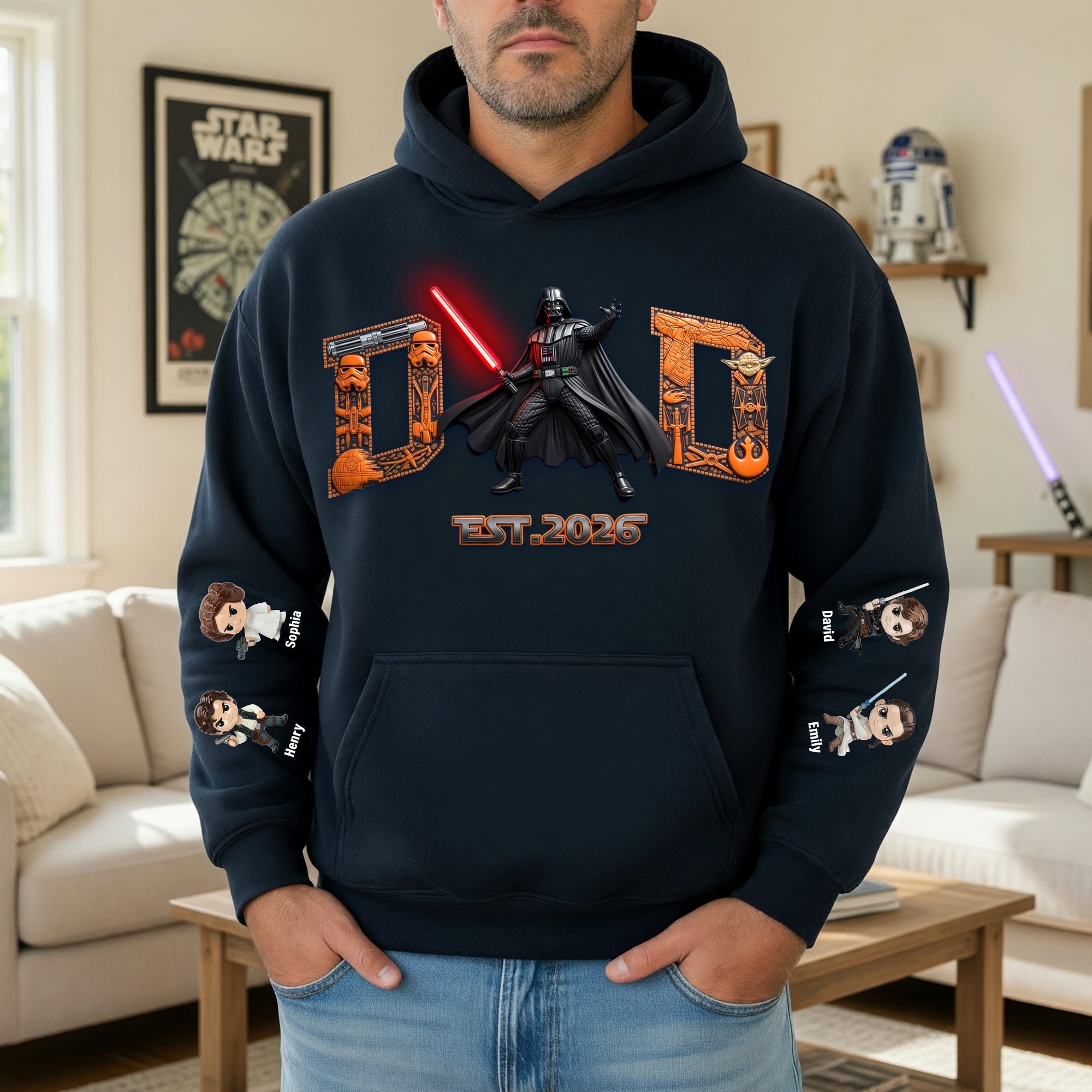 "Celebrate His Power!" - The Best Dad Shirt - Personalized Gifts For Dad, Grandpa, and More AOP Products PopCulturePrints