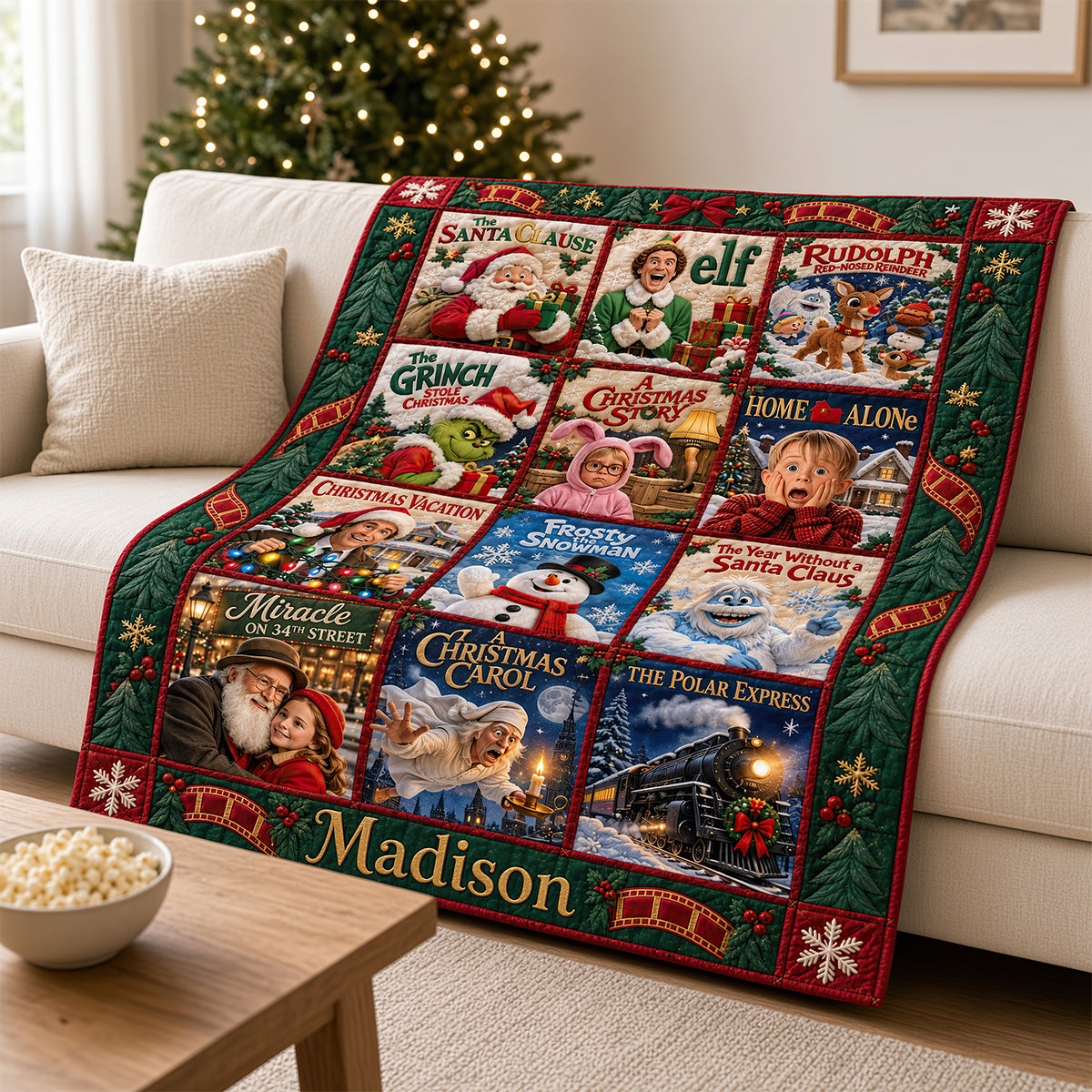 Nostalgia Cinematic Blanket - A Personalized Gift for Movie Lovers
