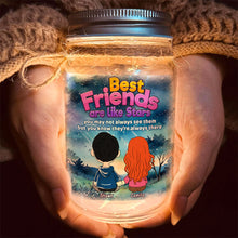 Load image into Gallery viewer, Personalized Best Friends Mason Jar Light Drink Jar PopCulturePrints
