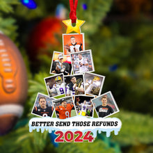 Load image into Gallery viewer, Custom Christmas Ornament for American Football Fans - Personalized 2024 Design
