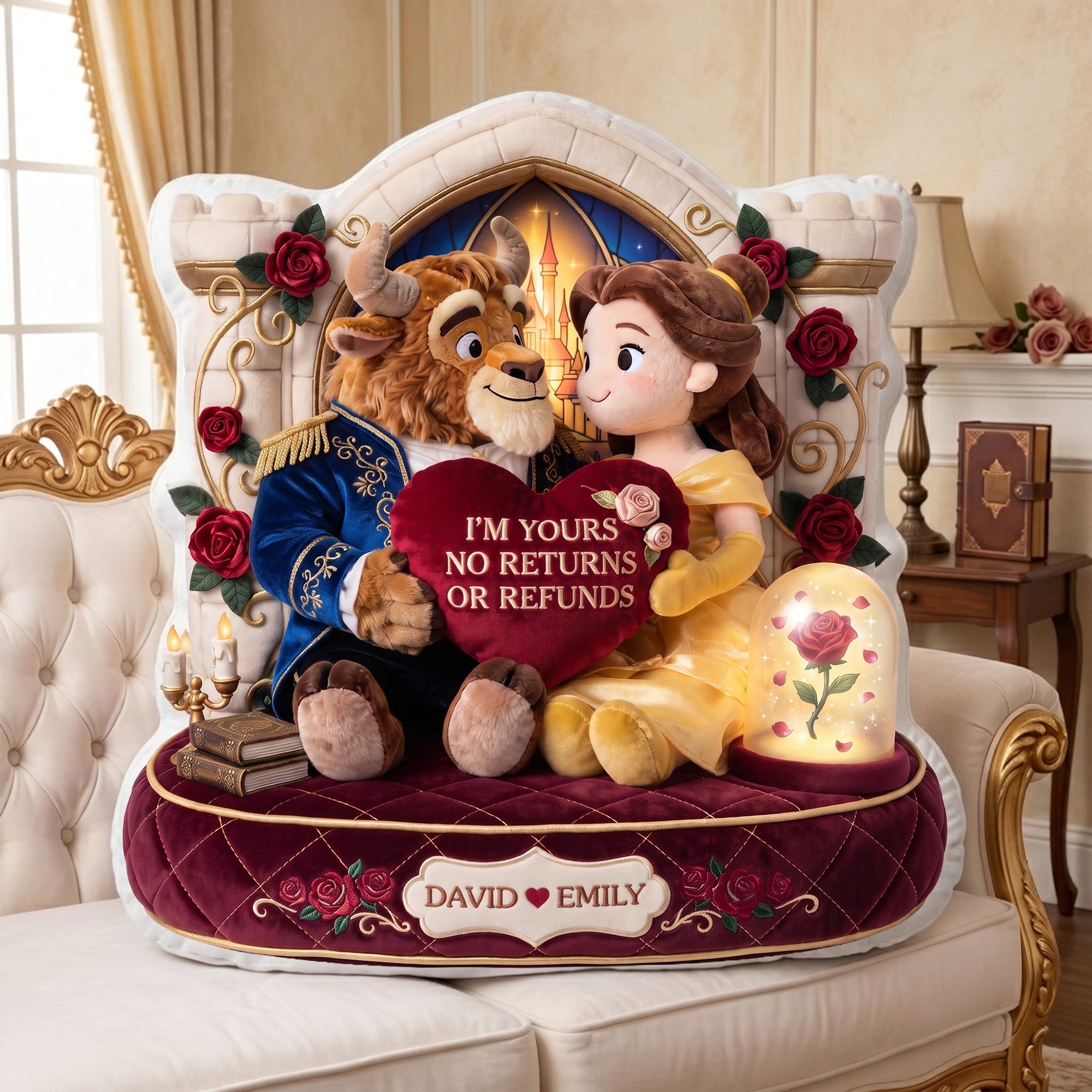 I'm Yours, No Returns Or Refunds - Custom Shaped Pillow for Couples