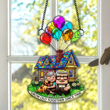 Load image into Gallery viewer, &quot;Grow Old Together&quot; - Personalized Suncatcher for Anniversary Gifts to Cherished Couples Ornament PopCulturePrints
