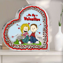 Load image into Gallery viewer, Personalized Y2K Style Valentine Heart Plaque for Couples Shaped Plaques PopCulturePrints
