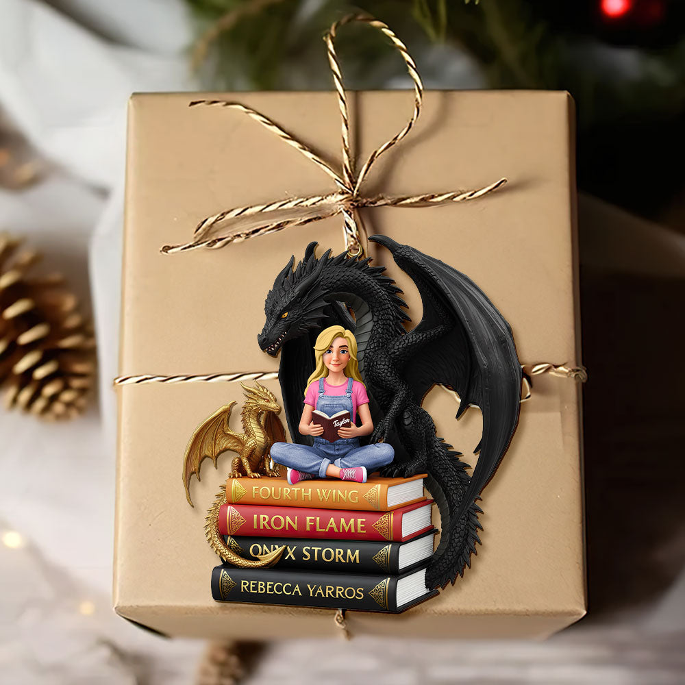 "Celebrate the Magic of Reading" - Personalized Book Lovers Christmas Ornament - Perfect Gift for Bookworms, Readers, and Fantasy Lovers Ornament PopCulturePrints