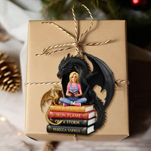Load image into Gallery viewer, &quot;Celebrate the Magic of Reading&quot; - Personalized Book Lovers Christmas Ornament - Perfect Gift for Bookworms, Readers, and Fantasy Lovers Ornament PopCulturePrints
