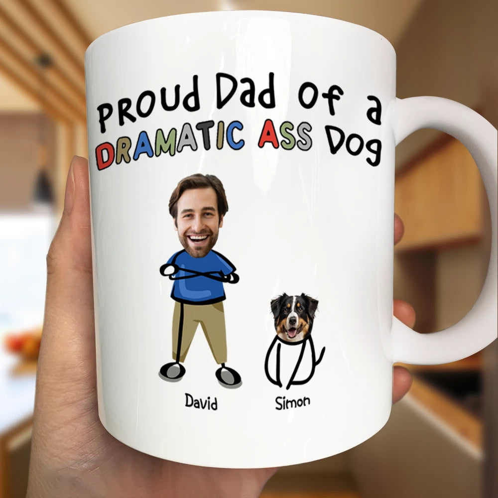 Proud Dog Dad - Custom Personalized Mug for Dog Lovers Mug PopCulturePrints