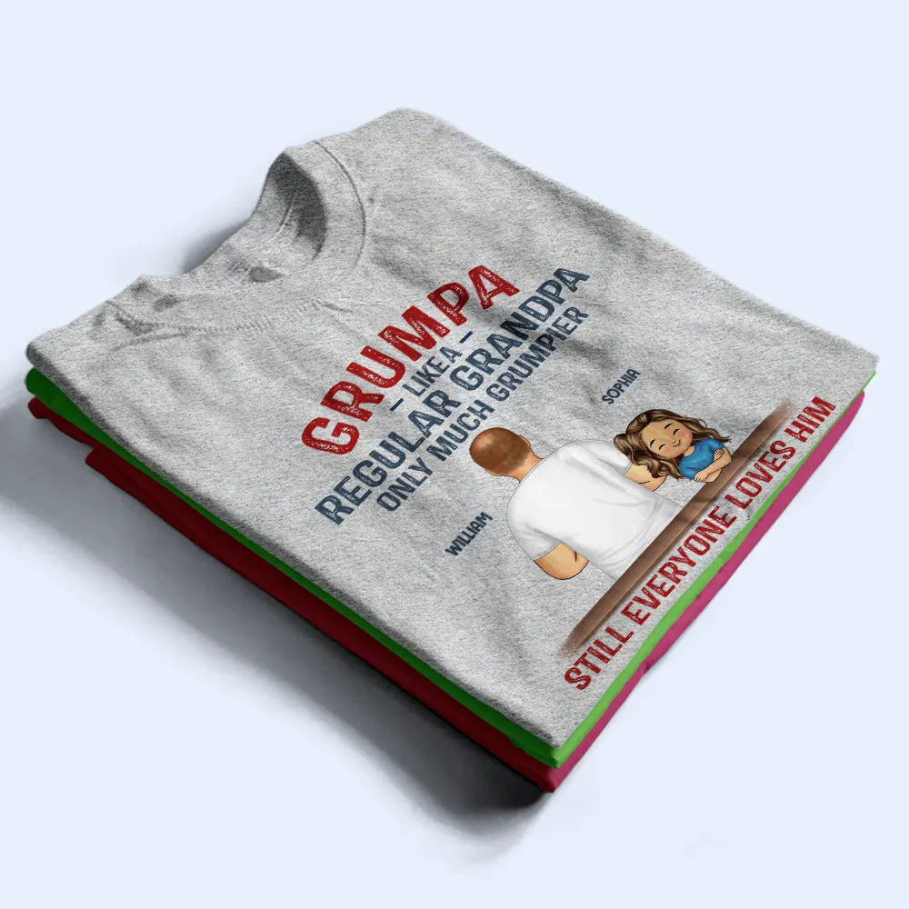 Grumpa Much Grumpier - Personalized T Shirt for Grandpas and Dads T-shirt PopCulturePrints