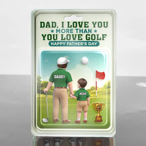 Dad, I Love You More Than You Love Golf - Personalized Custom Acrylic Plaque for Father's Day Acrylic Plaque PopCulturePrints
