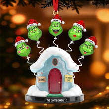 Load image into Gallery viewer, "Bring Home the Cheer!" - Personalized Green Monster Family Christmas Ornament Ornament PopCulturePrints
