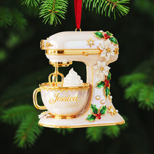 Load image into Gallery viewer, “Bake Memories This Christmas” - Personalized Baking Mixer Acrylic Ornament - Perfect Gift for Chefs, Bakers, and Food Lovers Ornament PopCulturePrints
