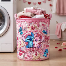 Load image into Gallery viewer, My Favorite One - Personalized Gifts For Couple Quilted Laundry Basket 03PADH110726 Laundry Basket PopCulturePrints
