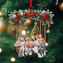 Load image into Gallery viewer, Personalized Family Christmas Ornament - Festive Photo Gift Ornament PopCulturePrints
