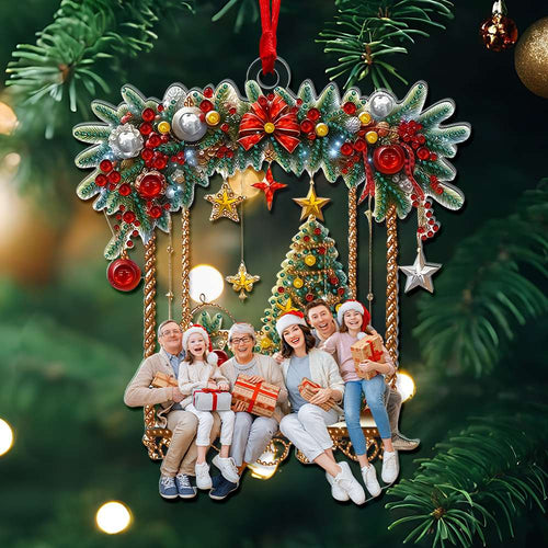 Personalized Family Christmas Ornament - Festive Photo Gift Ornament PopCulturePrints