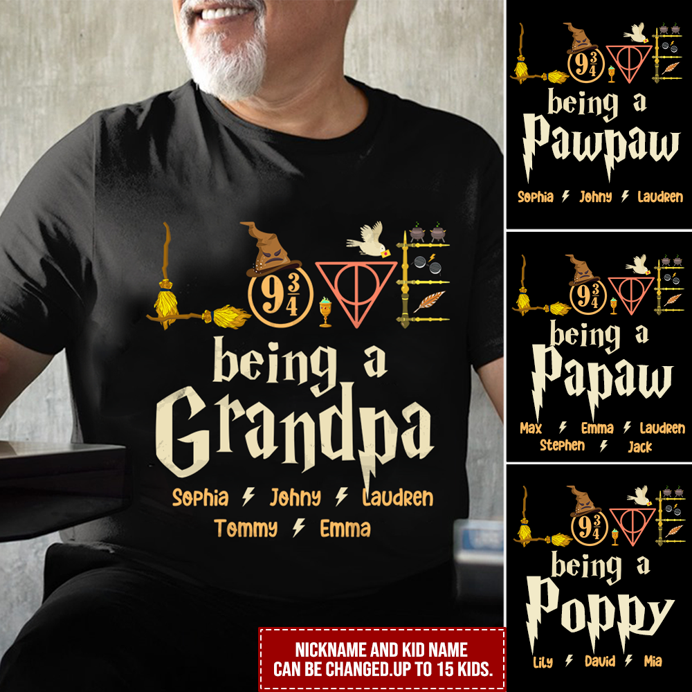 Personalized Harry Potter Inspired Grandpa T-Shirt